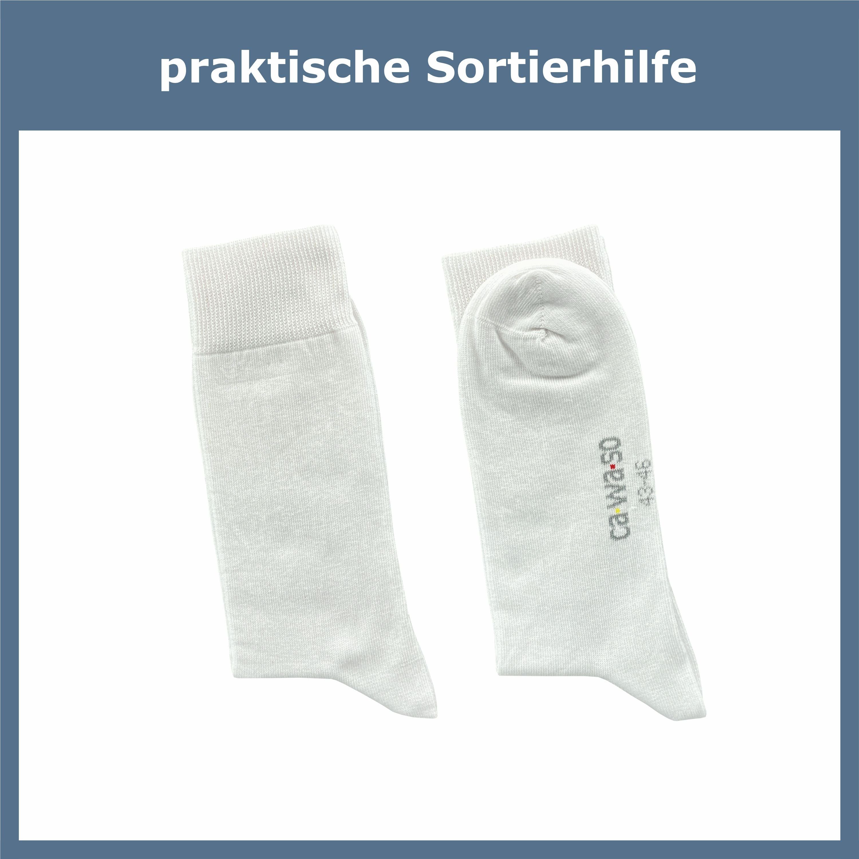 ca·wa·so Socken für Damen & Herren - bequem & weich - aus doppelt gekämmter Baumwolle (10 Paar) Socken in schwarz, bunt, grau, blau und weiteren Farben
