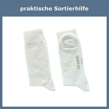 ca·wa·so Socken für Damen & Herren - bequem & weich - aus doppelt gekämmter Baumwolle (10 Paar) Socken in schwarz, bunt, grau, blau und weiteren Farben