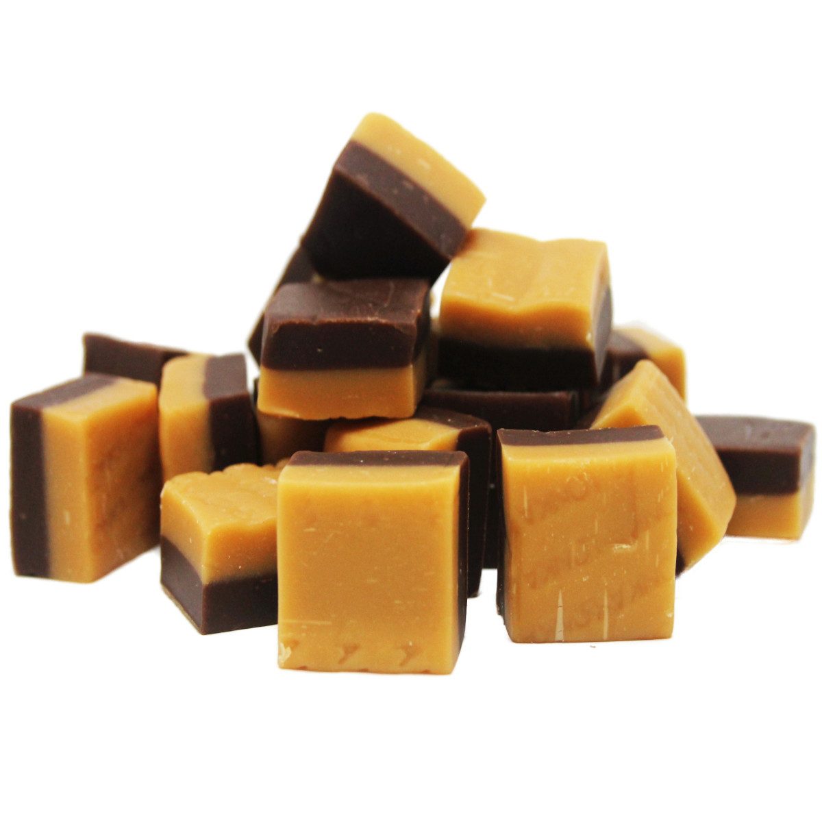 Fruchtgummi Bären & Co. Süßigkeit, Fudge Duo Toffee Vanille Choco cremig weiches Karamell Konfekt 300g