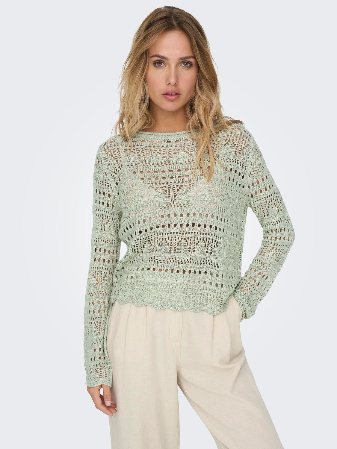 Rundhalspullover JDYSUN LAY L/S BOATNECK PULLOV. KNT NOOS