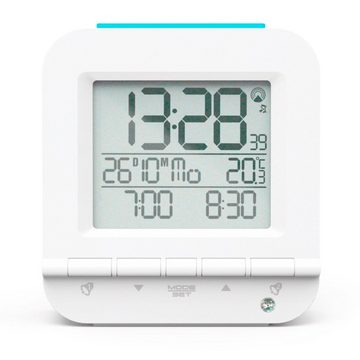 Hama Funkwecker Funk-Wecker Dual Alarm-Wecker Funk-Uhr Datum LED Digital, 24-Stunden-Anzeigeformat, Thermometer, Snooze