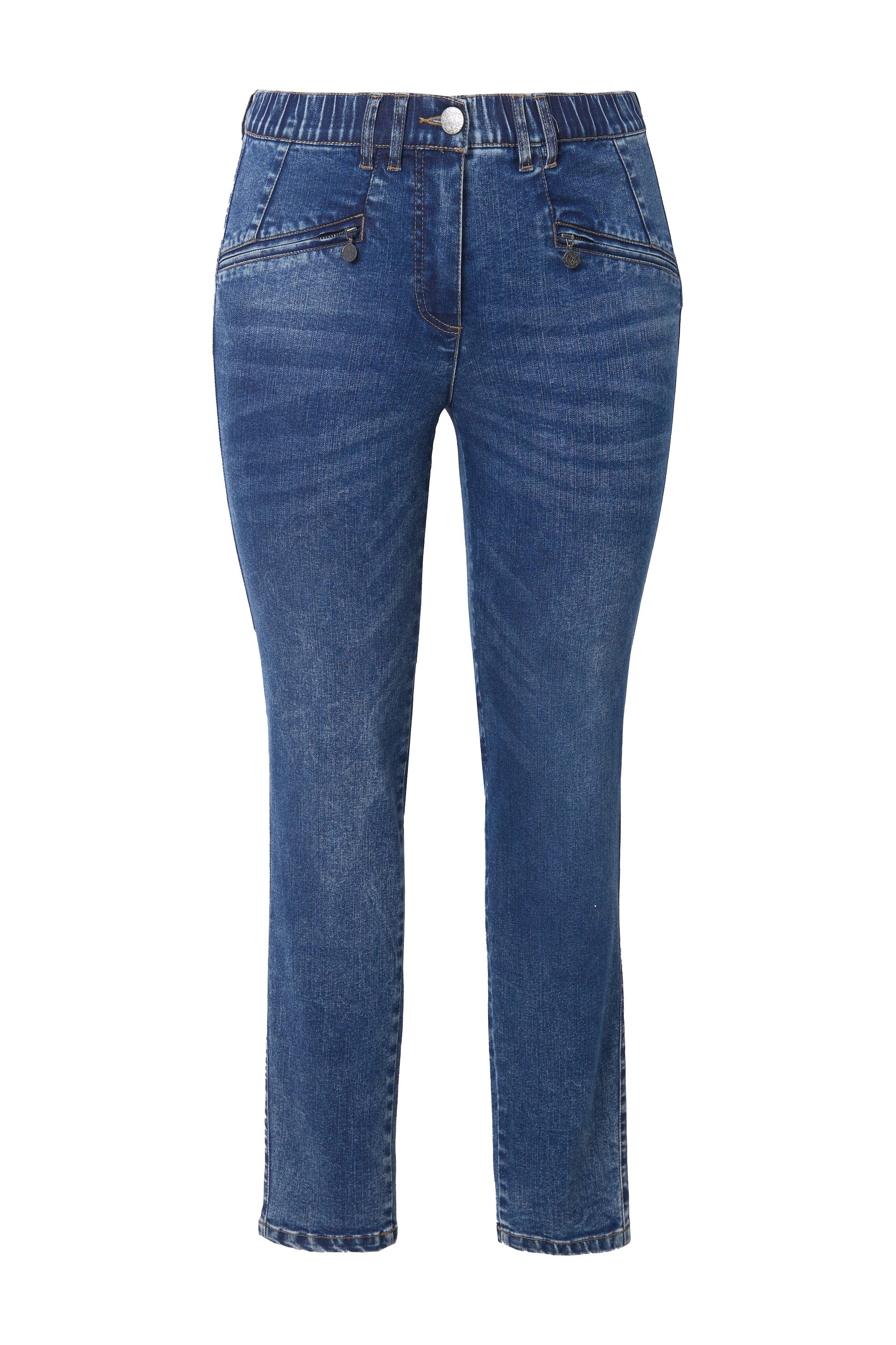 Regular-fit-Jeans Jeans Sarah schmales Bein Zipptaschen Stretch