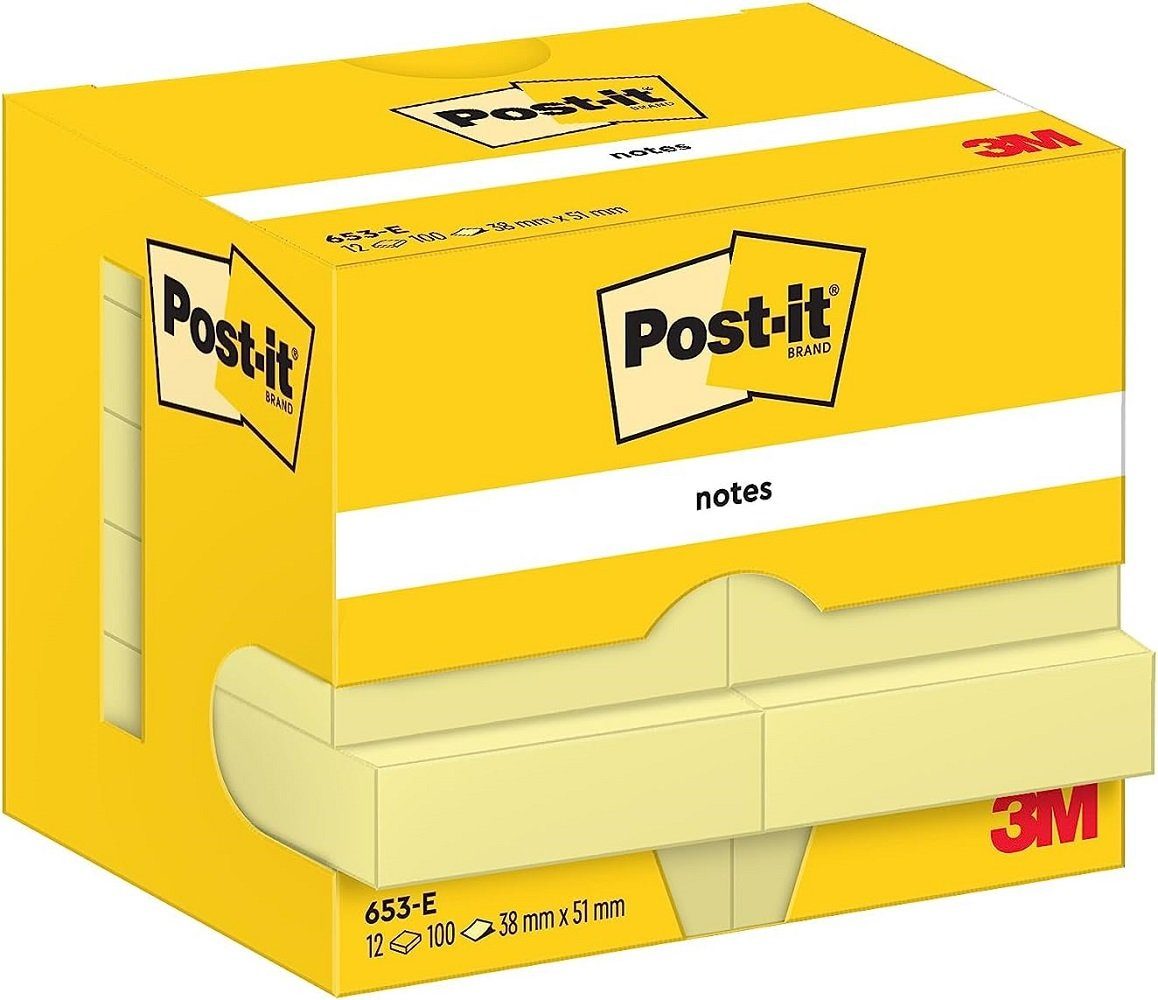 Post-it Haftnotizen Standard 653 Gelb – 12 Blöck Produktbild-Vorschau 2