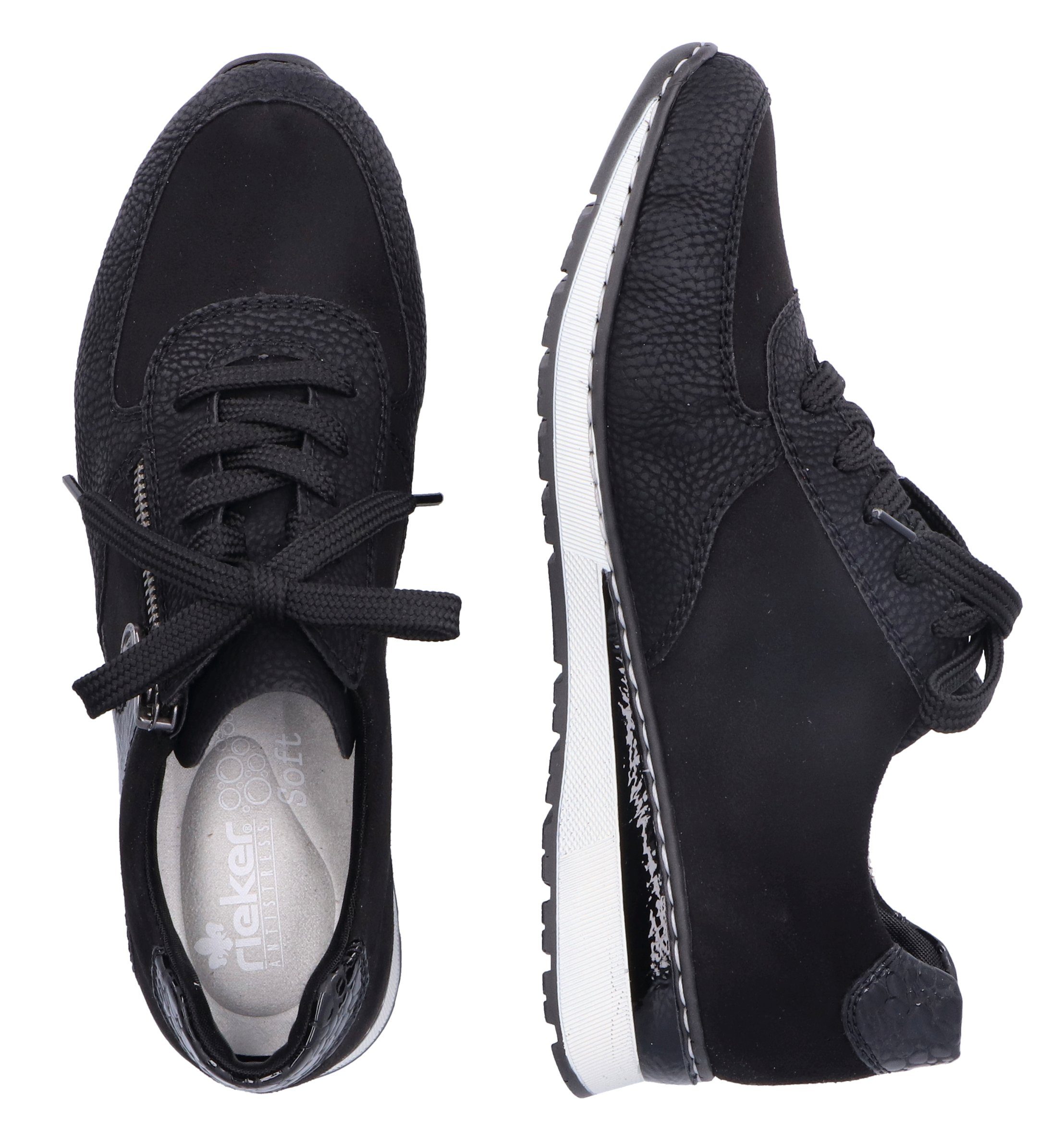 Rieker Sneaker mit SoftFoam-Innensohle komfortabler schwarz