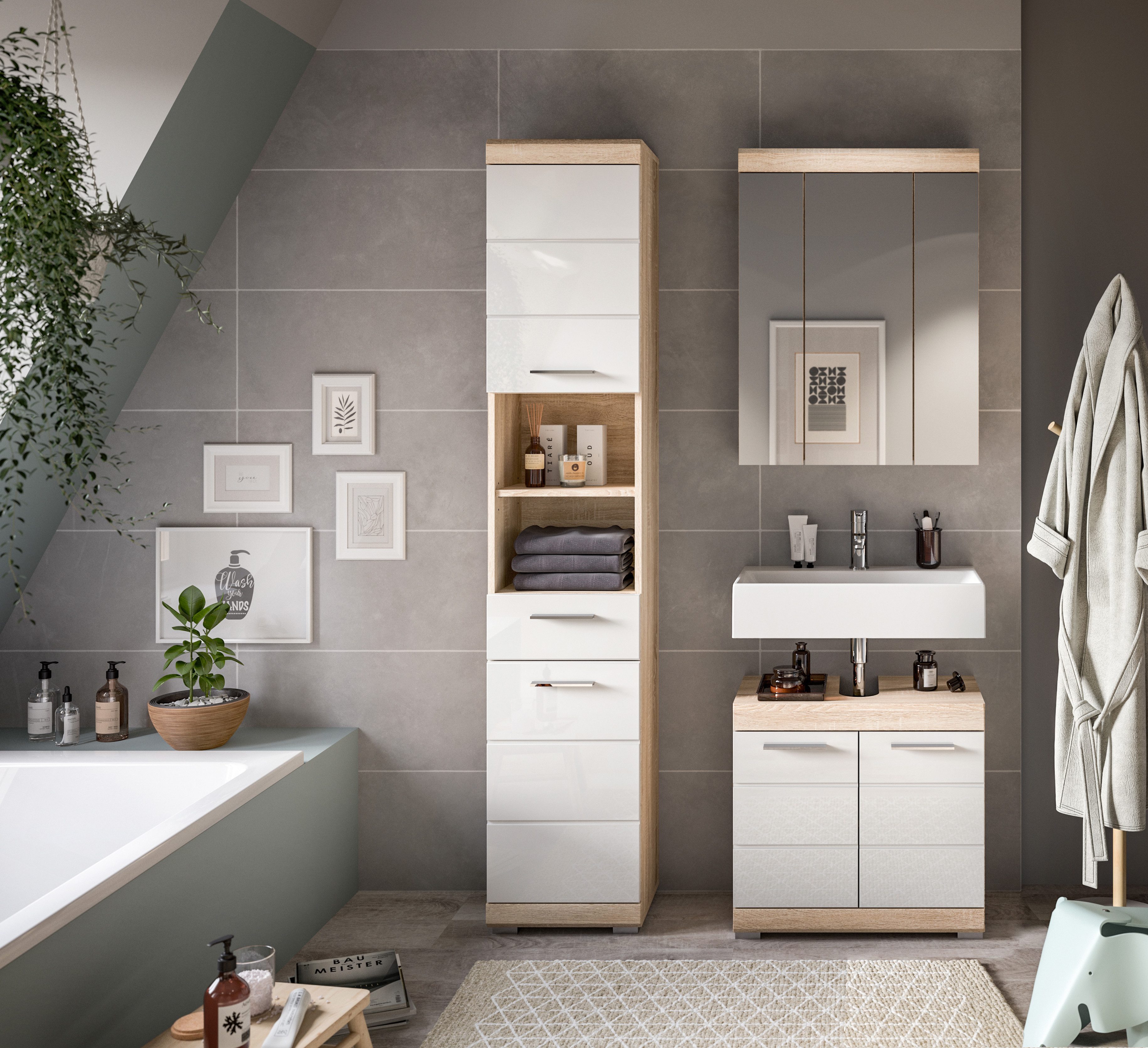 INOSIGN Badmöbel-Set Siena, 3 teilig, bestehend aus:, (Set, 3-St., TOPSELLE günstig online kaufen