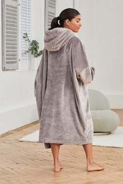 Next Damenbademantel Kapuzendecke aus Fleece, Polyester