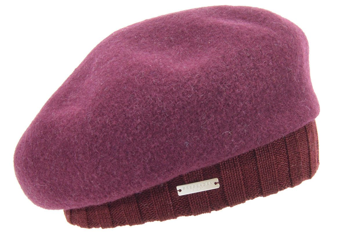 Seeberger Baskenmütze Walk Baskenmütze mit Strickbund 18055-0 günstig online kaufen