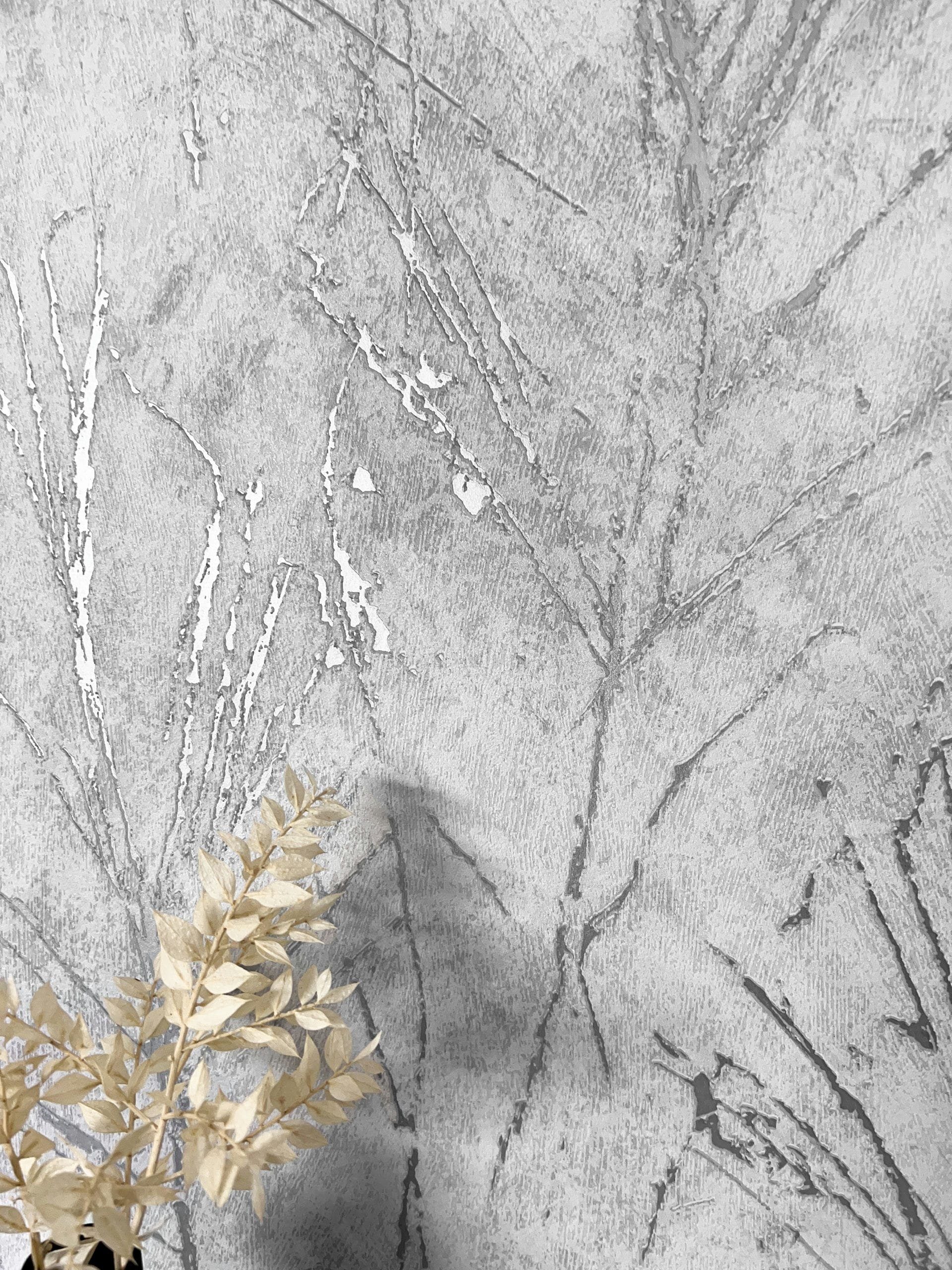 Newroom Vliestapete, Dunkelgrau Tapete Floral Blumen günstig online kaufen