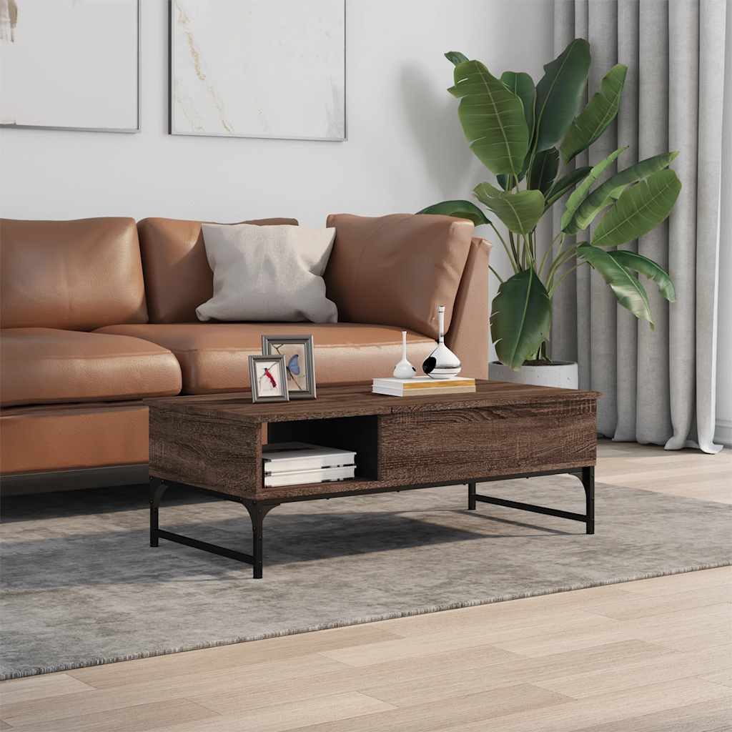 vidaXL Couchtisch Couchtisch Braun Eichen-Optik 100x50x35 günstig online kaufen