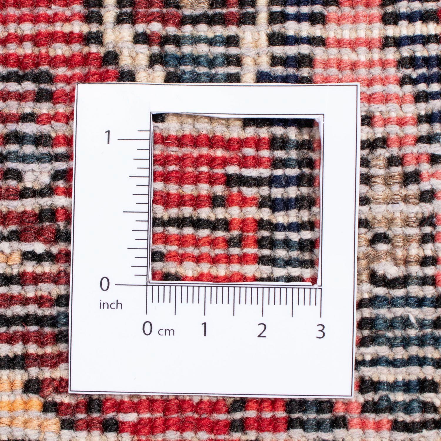 10 x 272 Höhe: rechteckig, Rosso morgenland, Wollteppich Zertifikat 360 Medaillon Bachtiar Unikat mm, mit cm, scuro