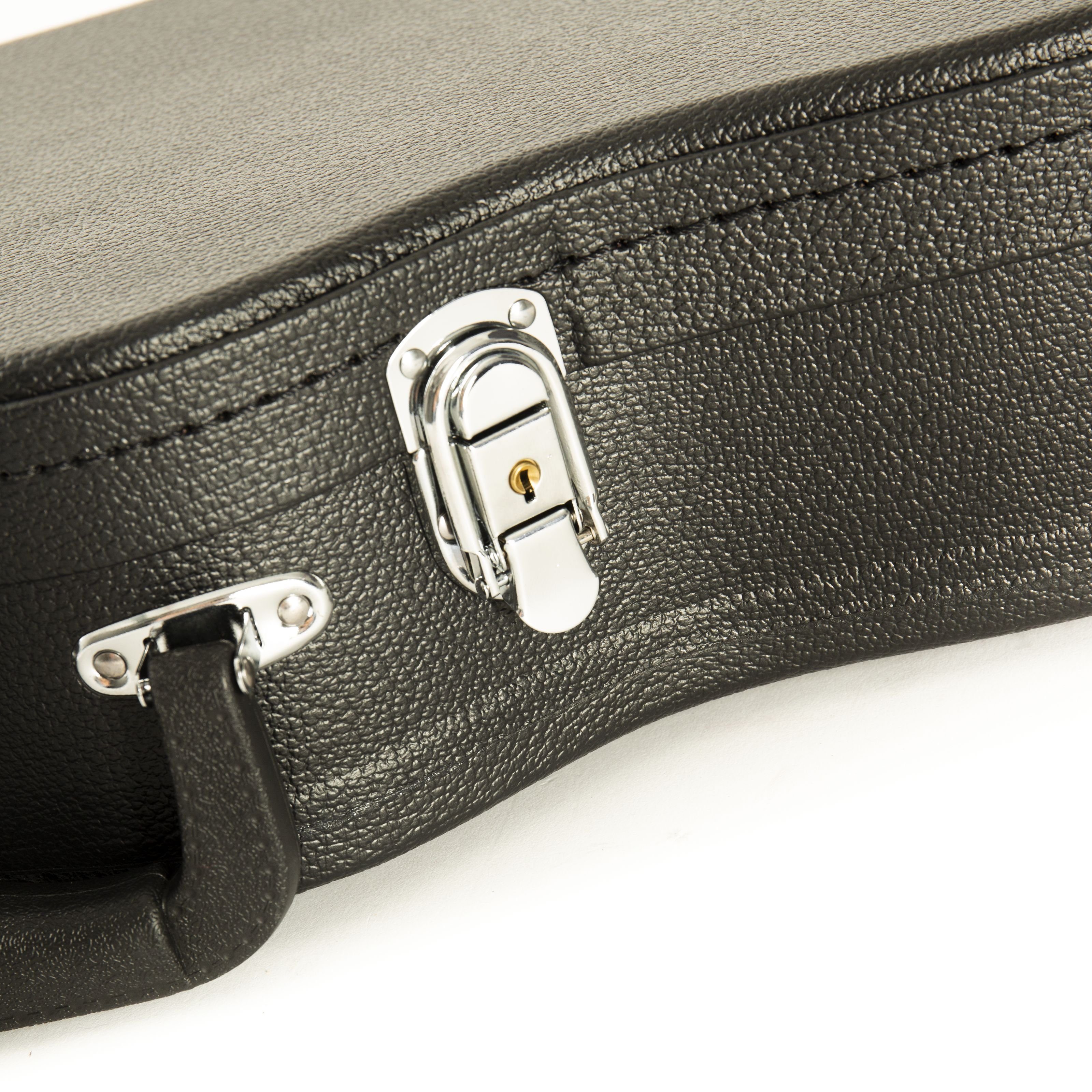MUSIC STORE Ukulelen-Koffer, Baritone Ukulele Case, Schwarzer Tolex-Bezug, Gepolstertes