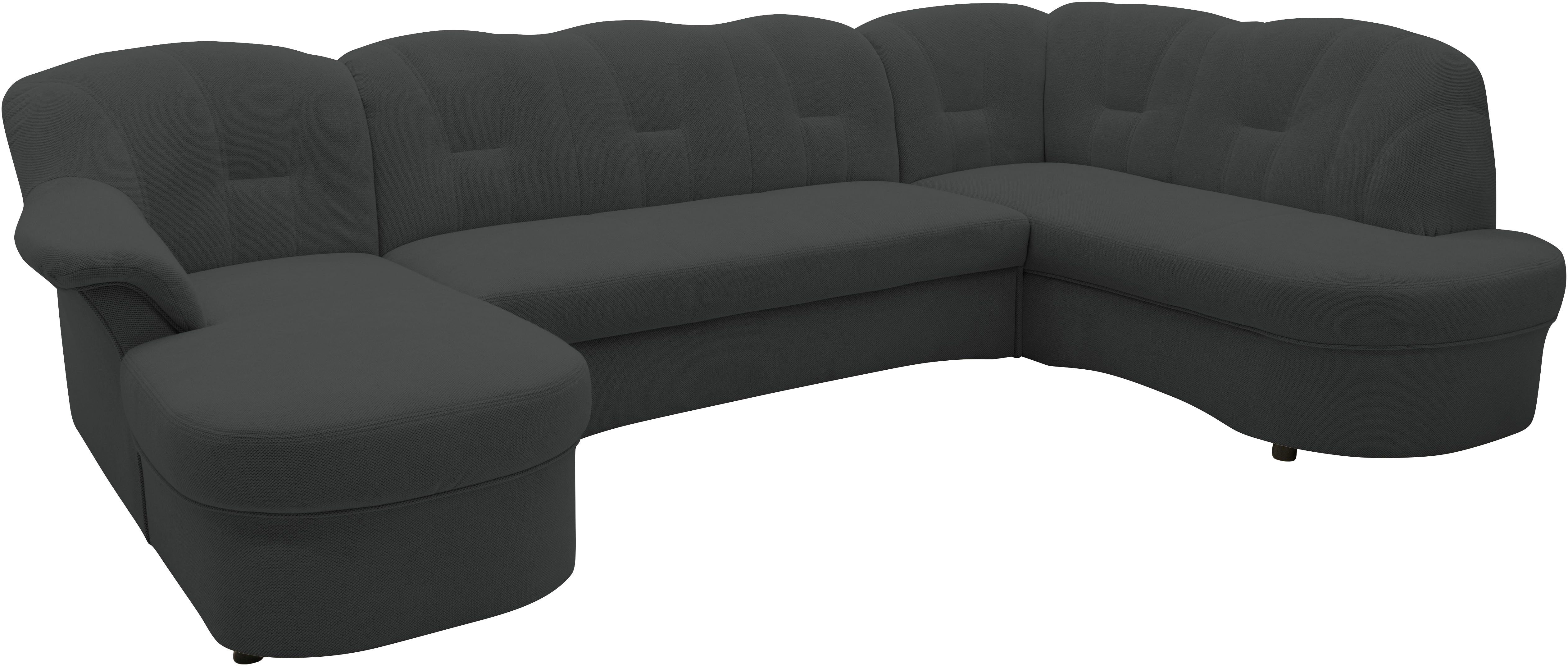 DOMO collection Wohnlandschaft FLORES 293x180x86 cm, hochwertig, komfortabel, U-Form, 3 Teile, wahlw. mit Bettfunktion, wahlw. mit Federkern, Unser Dauertiefpre – Bild 5 von 5