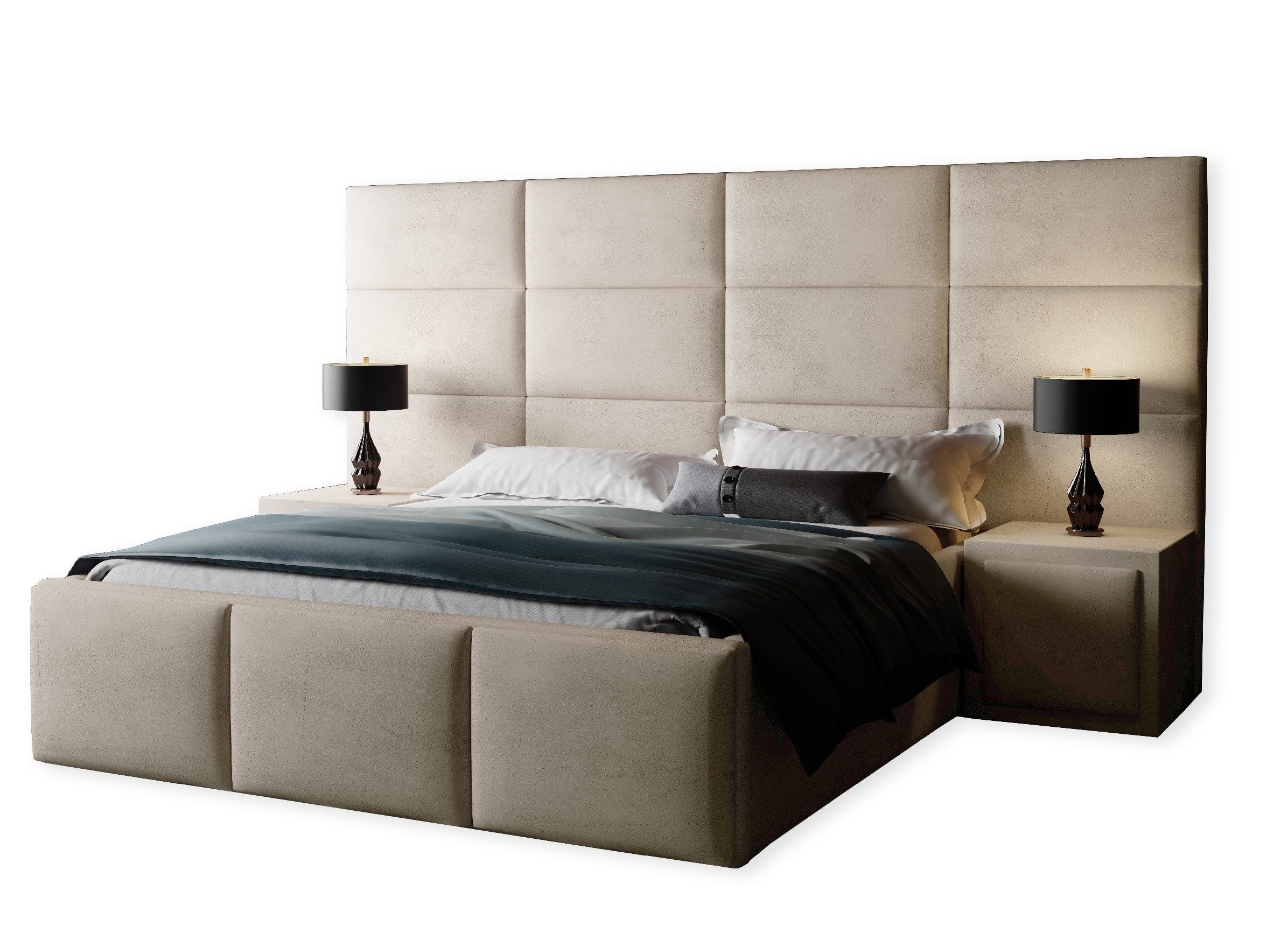 Xlmoebel Boxspringbett Luxuriöses Doppelbett mit hochwertiger Matratze und elegantem Design (1-St., Bett), Hergestellt in Europa