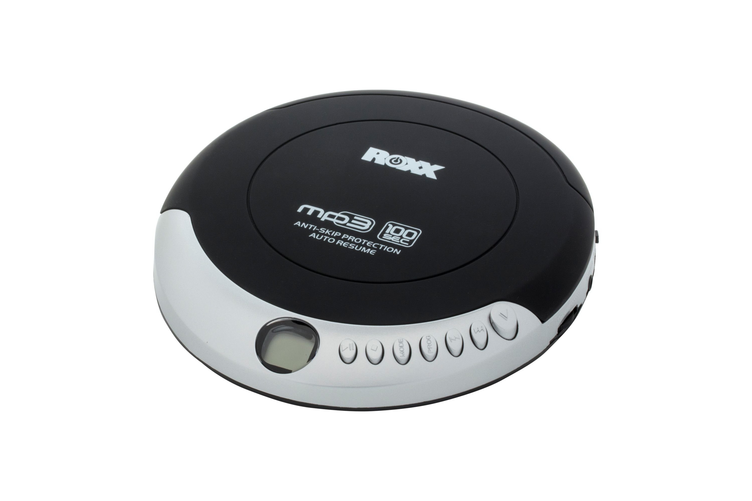 ROXX PCD-501 black tragbarer CD-Player (Discman tragbarer MP3 CD-Player mit  Anti-Schock)