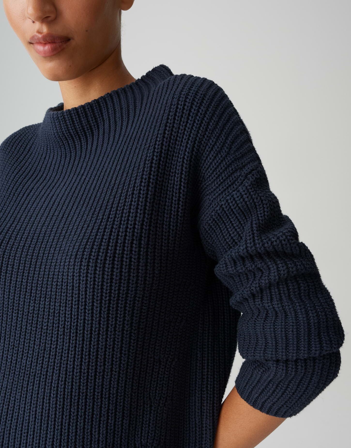 OPUS Strickpullover Strickpullover PARTO Regular aus Baumwolle