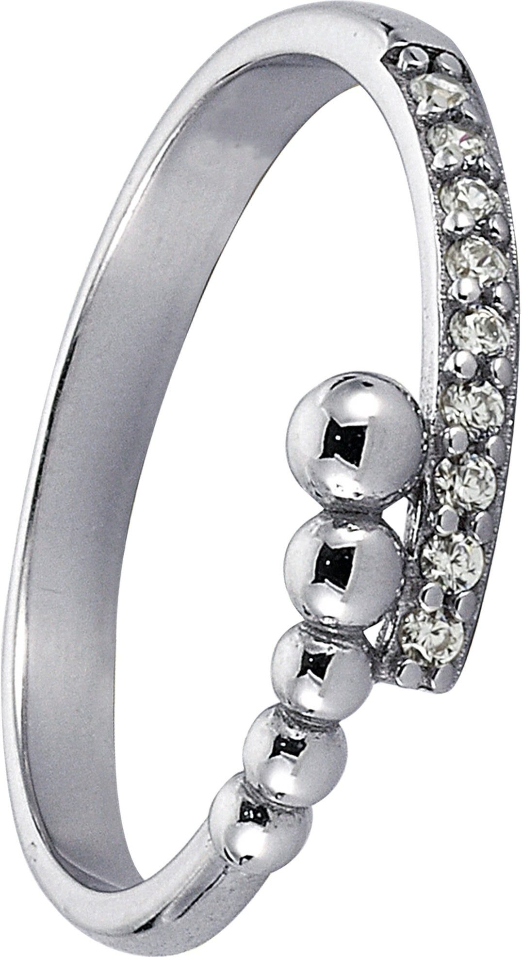 Balia Silberring Balia Ring für Damen mit weißen Zirkonia (Fingerring), Damen Ring Kugeln, 56 (17,8), 925 Sterling Silber