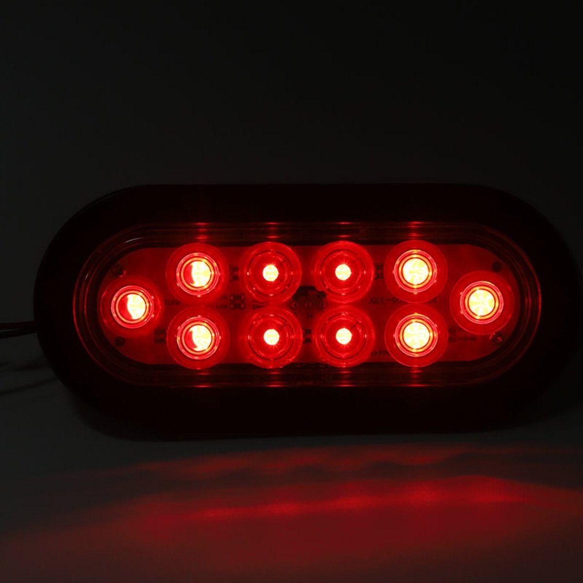 LED götäzer Rot 10 LED-Anhängerleuchten, Brems-/Blinker-Rücklicht Stück 2 Anhänger-Rückleuchte ovale Anhänger für