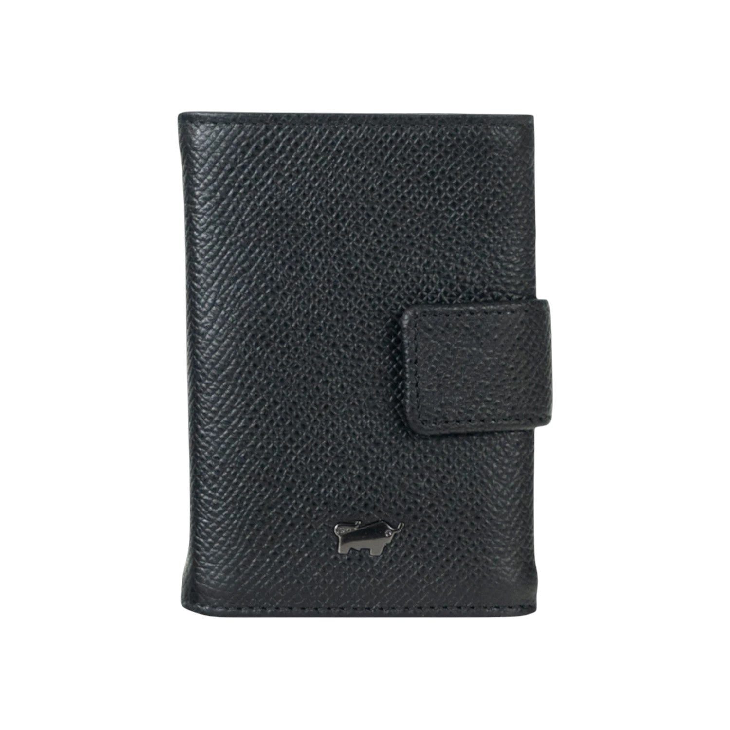 Braun Büffel Mini Geldbörse ROBIN RFID Slim Wallet mit Reißverschlussfach schwarz