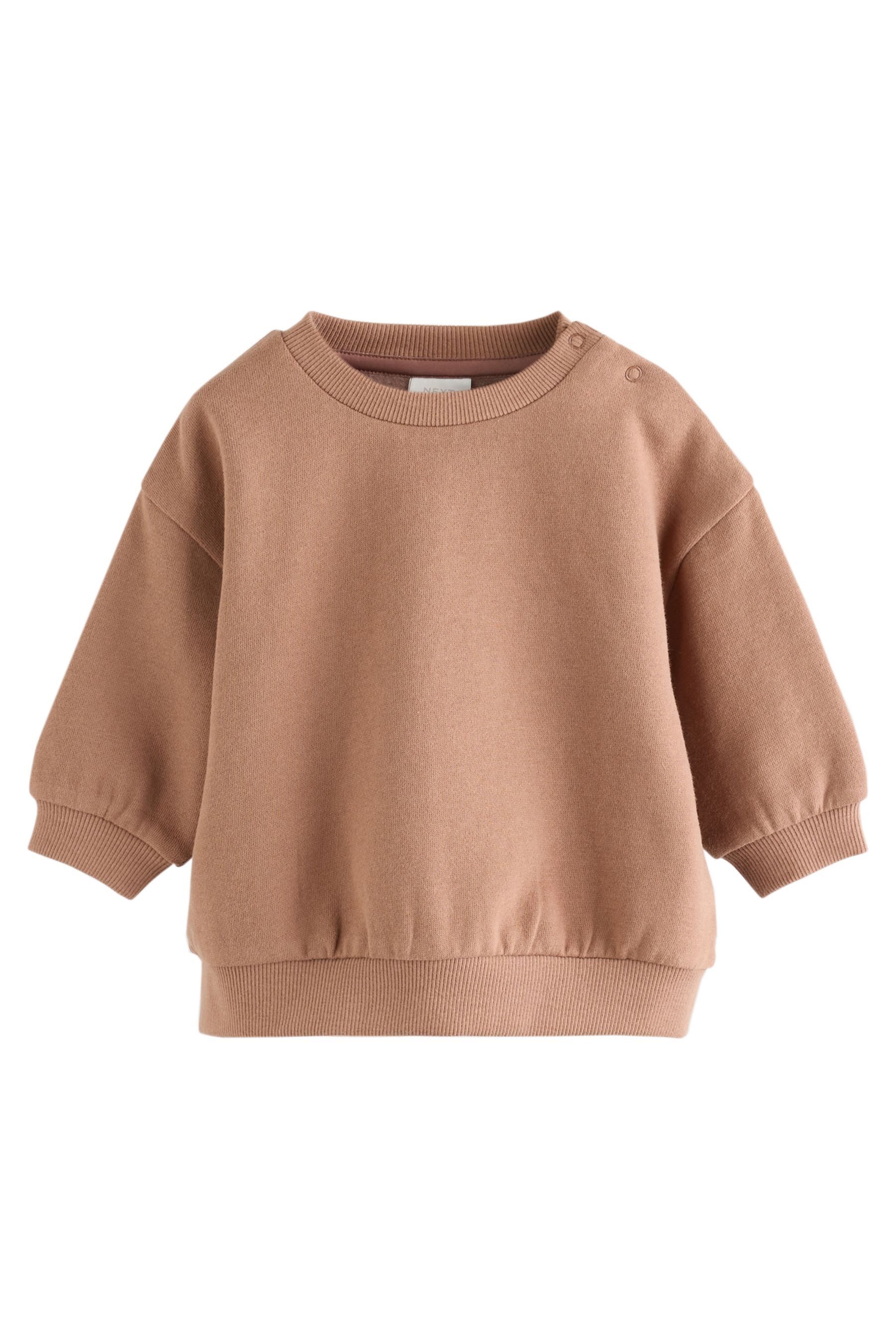 Next Langarmshirt & Leggings Baby Sweatshirt und Jogginghose im 6-teiligen Set (6-tlg) – Bild 4 von 5