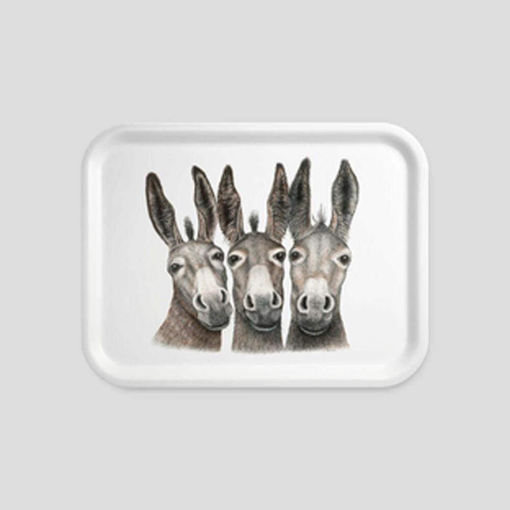 Charlotte Nicolin Tablett klein Amigos, laminiertes Buchenholz