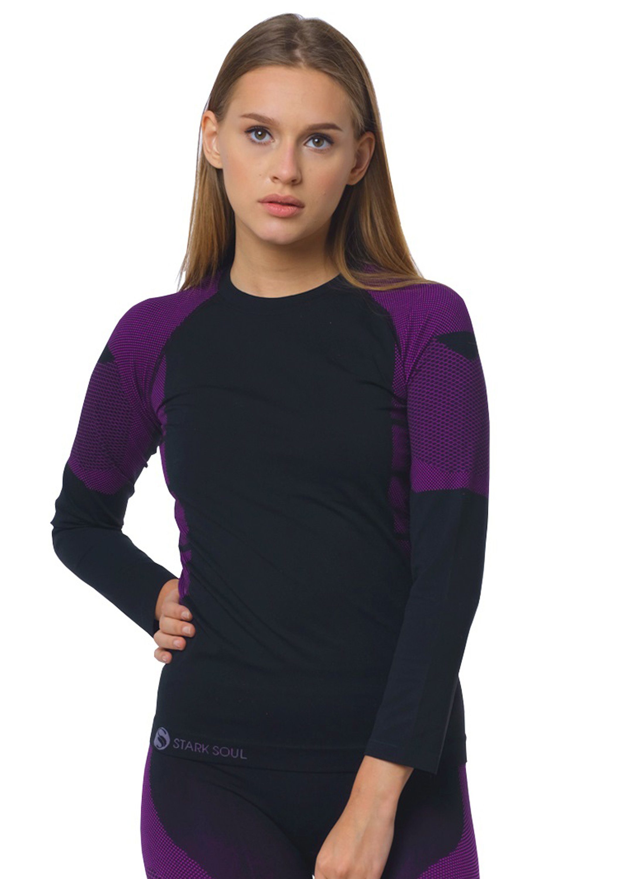 Stark Soul® Durchdachte Klimazonen Funktionsshirt Long Langarm, Damen, effektiven Sleeve, Funktionsshirt Feuchtigkeitstransport maximal für