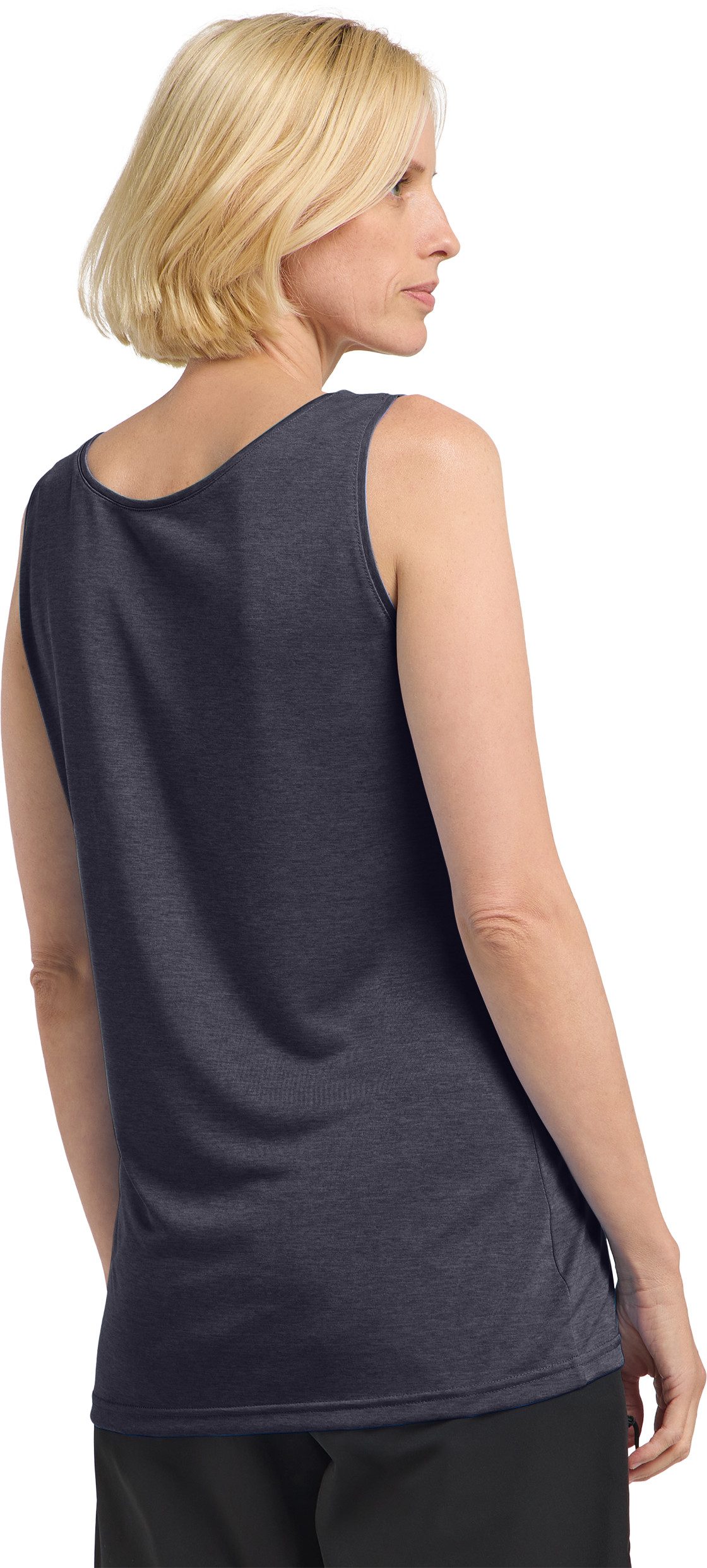 Jack Wolfskin Tanktop CROSSTRAIL TANK W schnelltrocknendes TEXADRI SINGLE JERSEY HEATHER-Gewebe