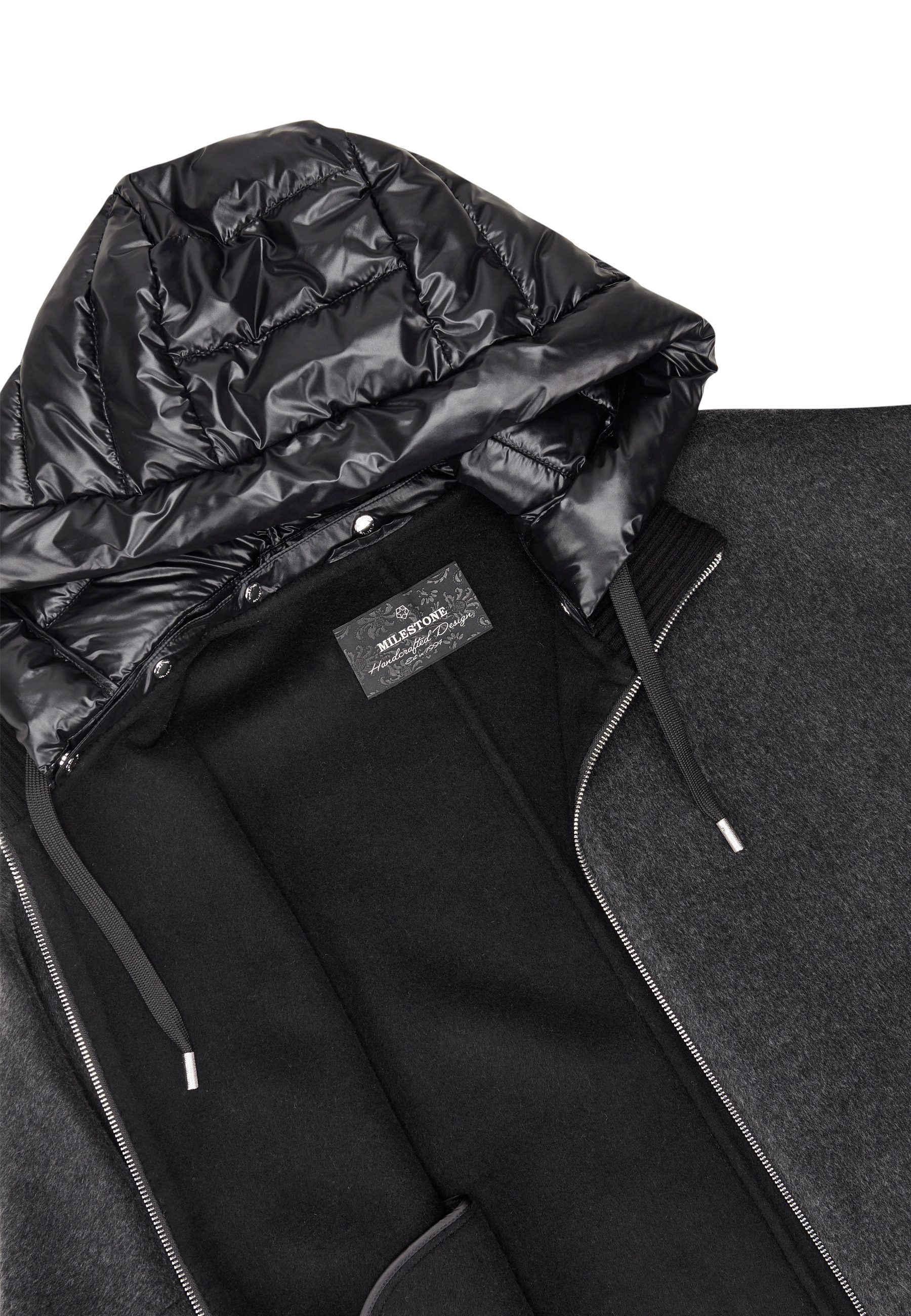 MILESTONE Wolljacke MSAzalea im Material Mix aus Wolle Doubleface und Stepp – Bild 4 von 5