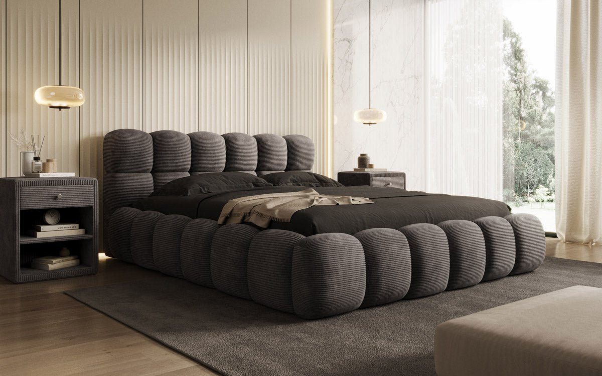 Luxusbetten24 Polsterbett Designer Polsterbett Boston, in Cord mit Stauraum günstig online kaufen