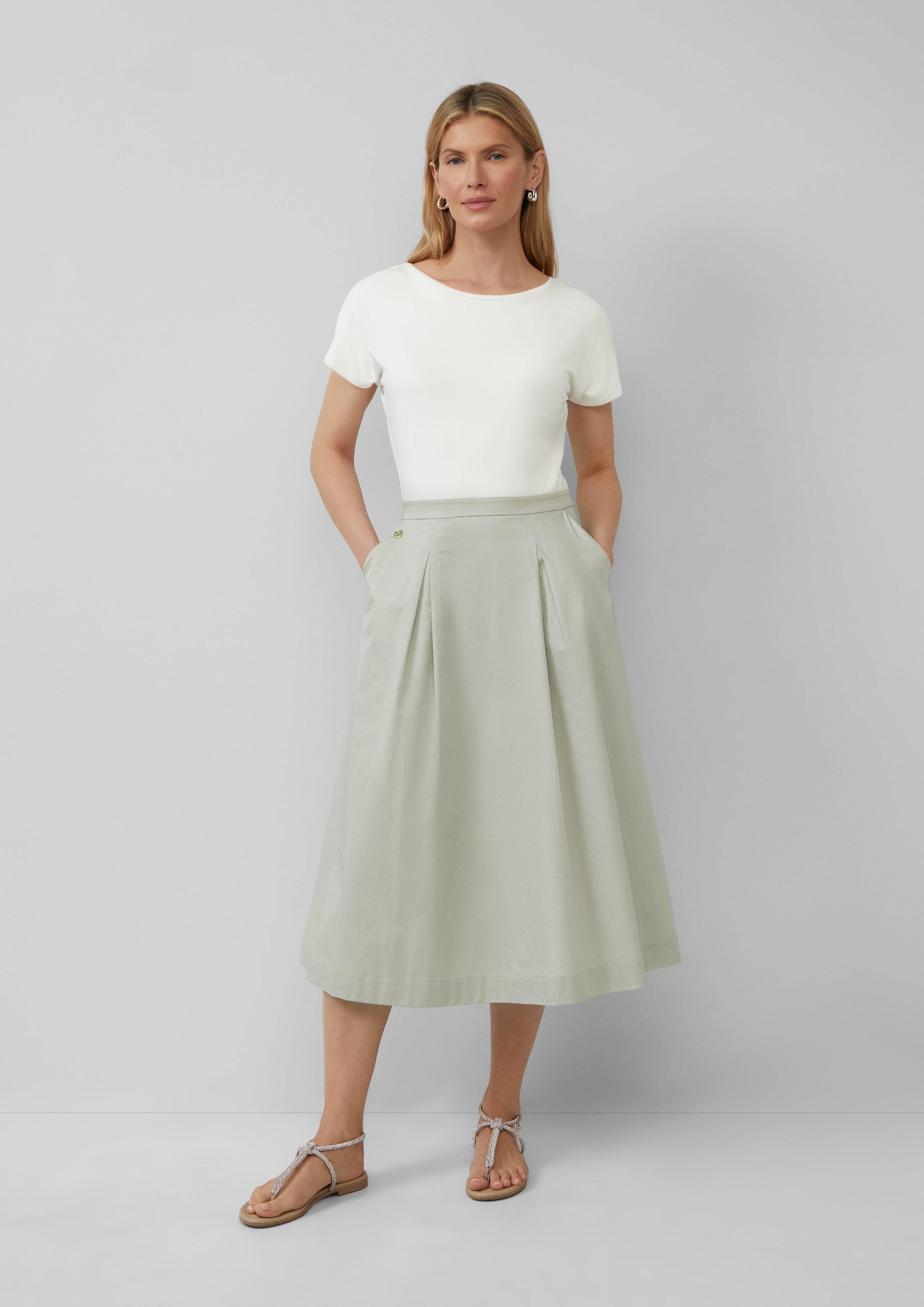 Minikleid Midikleid im Fabricmix mit Eingrifftaschen