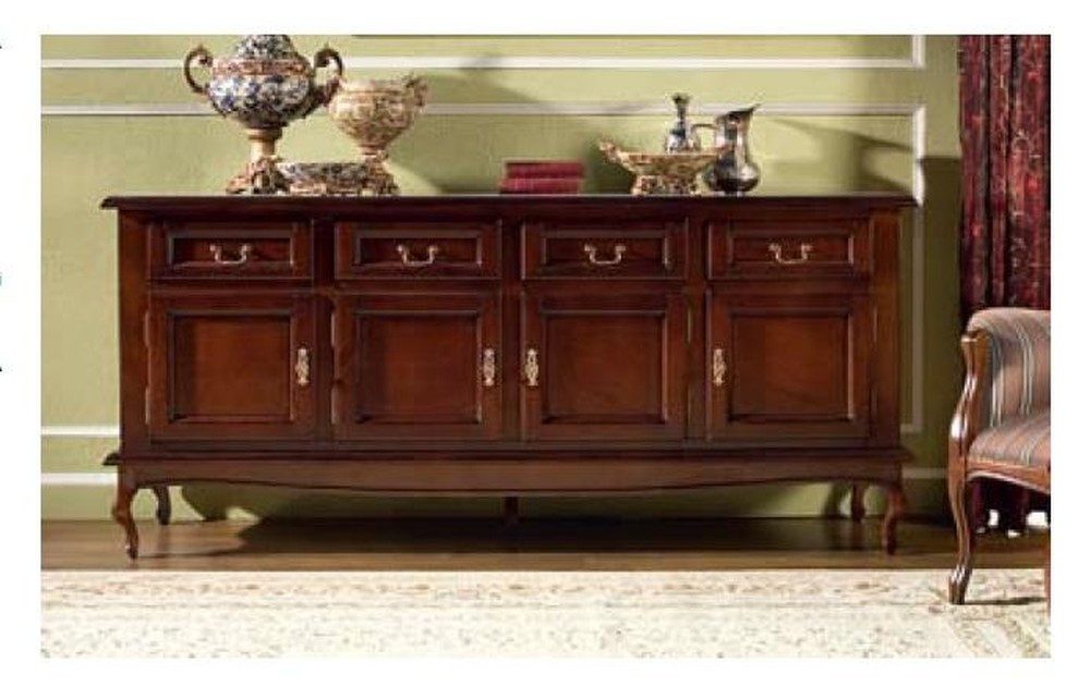JVmoebel Sideboard Braune Holz-Kommode mit modernem Design und robusten Füßen (12 St., Sideboard), Made in Europa