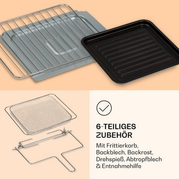 Klarstein Heißluftfritteuse AeroVital Jumbo 3-in-1 Heißluftfritteuse, 1550 W