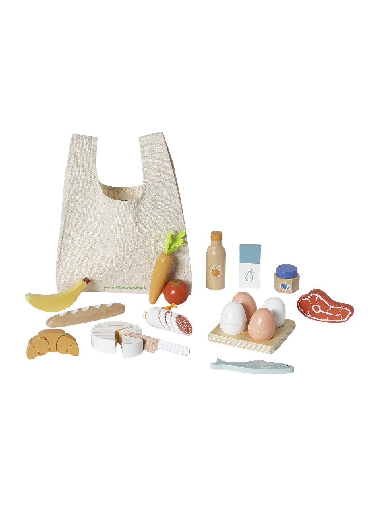 vertbaudet Spielküche Kinder Lebensmittel-Spielset aus Holz FSC® Holz günstig online kaufen