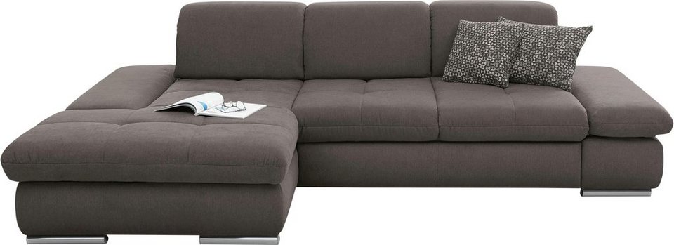 set one by Musterring Ecksofa SO 4100, Recamiere links oder rechts,  wahlweise mit Bettfunktion