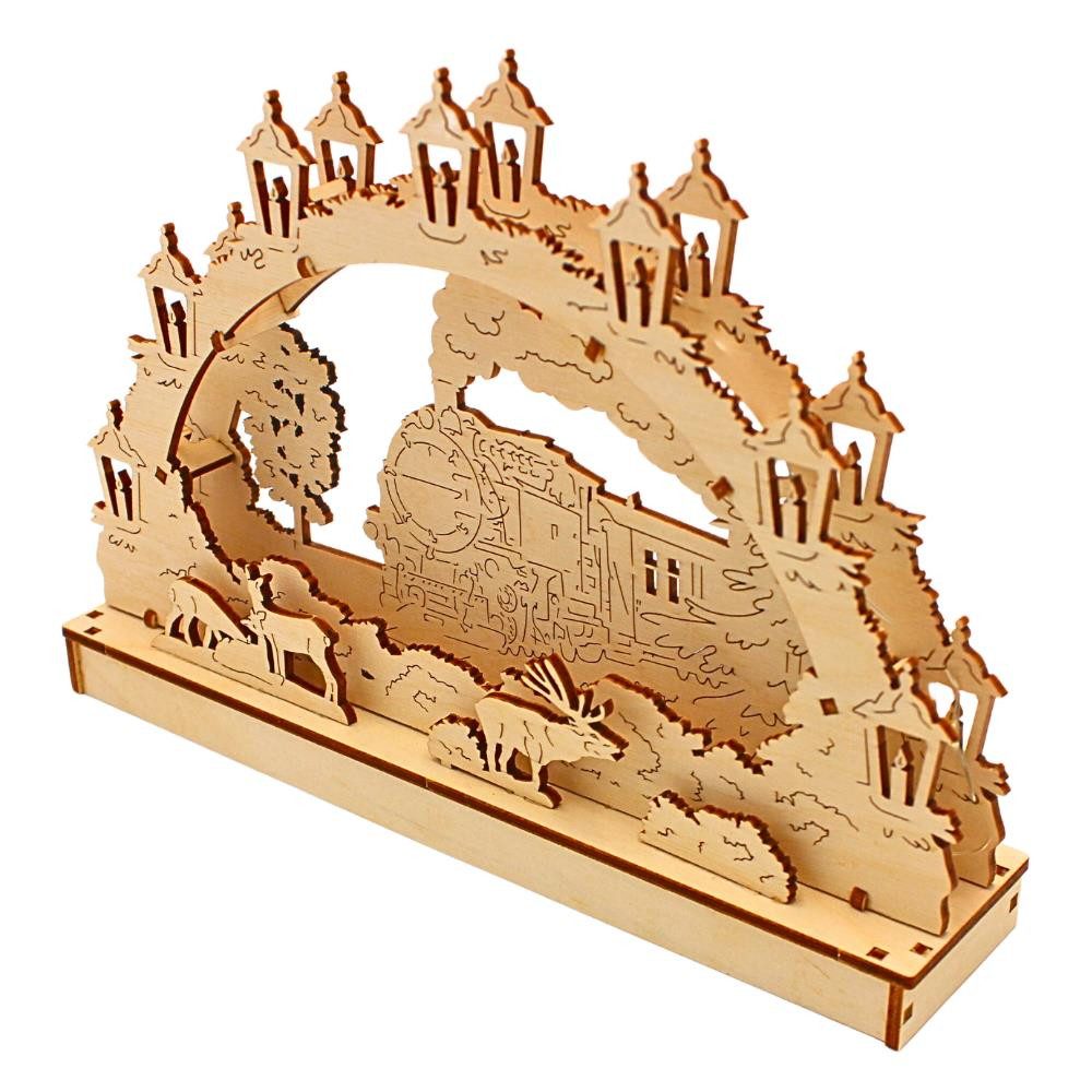 Dekohelden24 Schwibbogen Bausätze in verschiedenen Varianten, Mit LED-Beleu günstig online kaufen