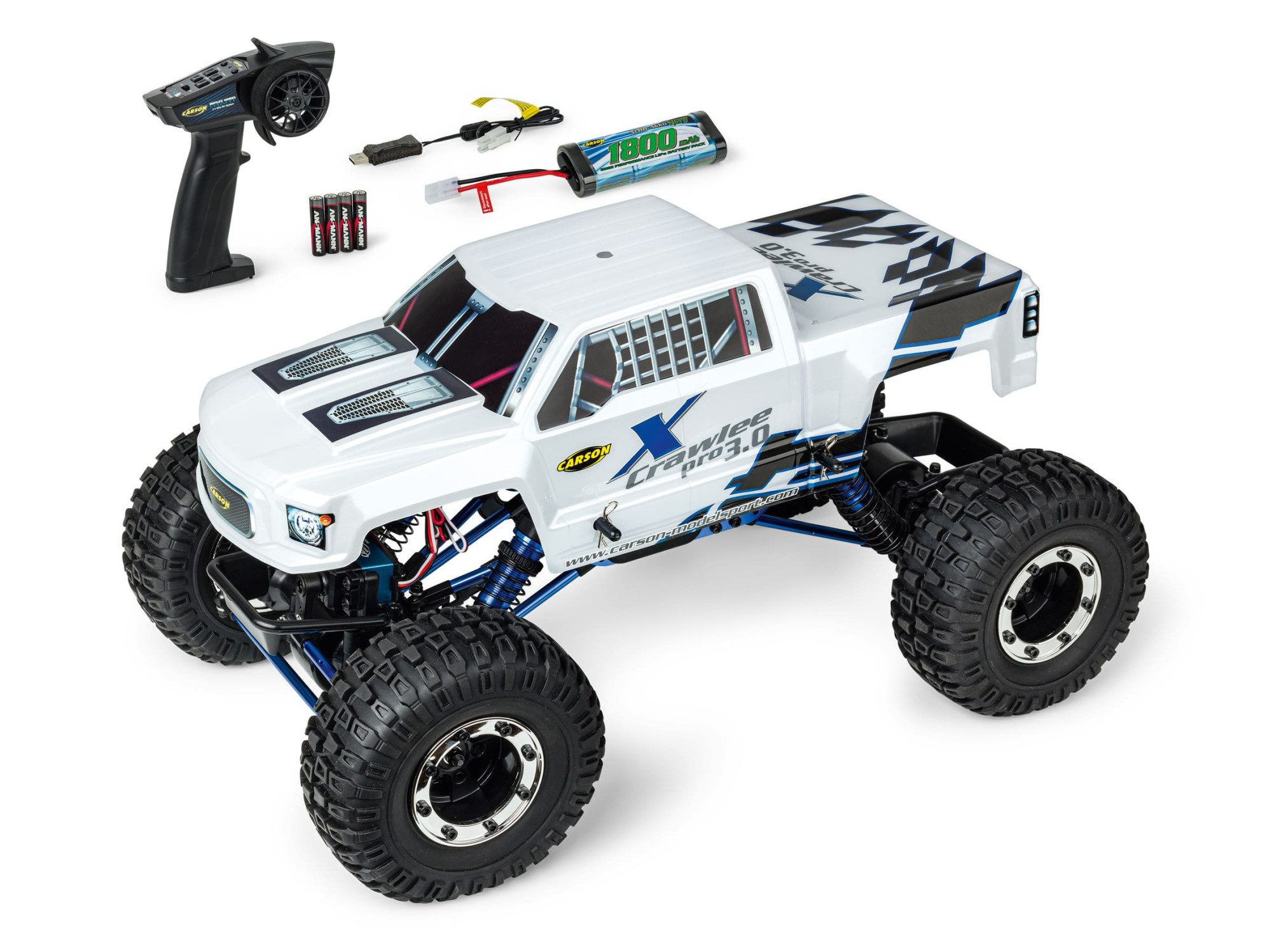 Carson RC Crawler X-Crawlee Pro 3.0 2,4Ghz 1:10 RTR RC-Ladegerät