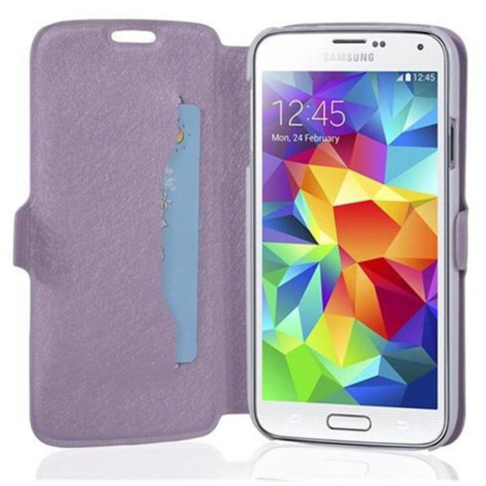 Cadorabo Handyhülle für Samsung Galaxy S5 / S5 NEO Hülle Samsung Galaxy S5 / S5 NEO, Schutzhülle mit Magnetverschluss und Kartenfach