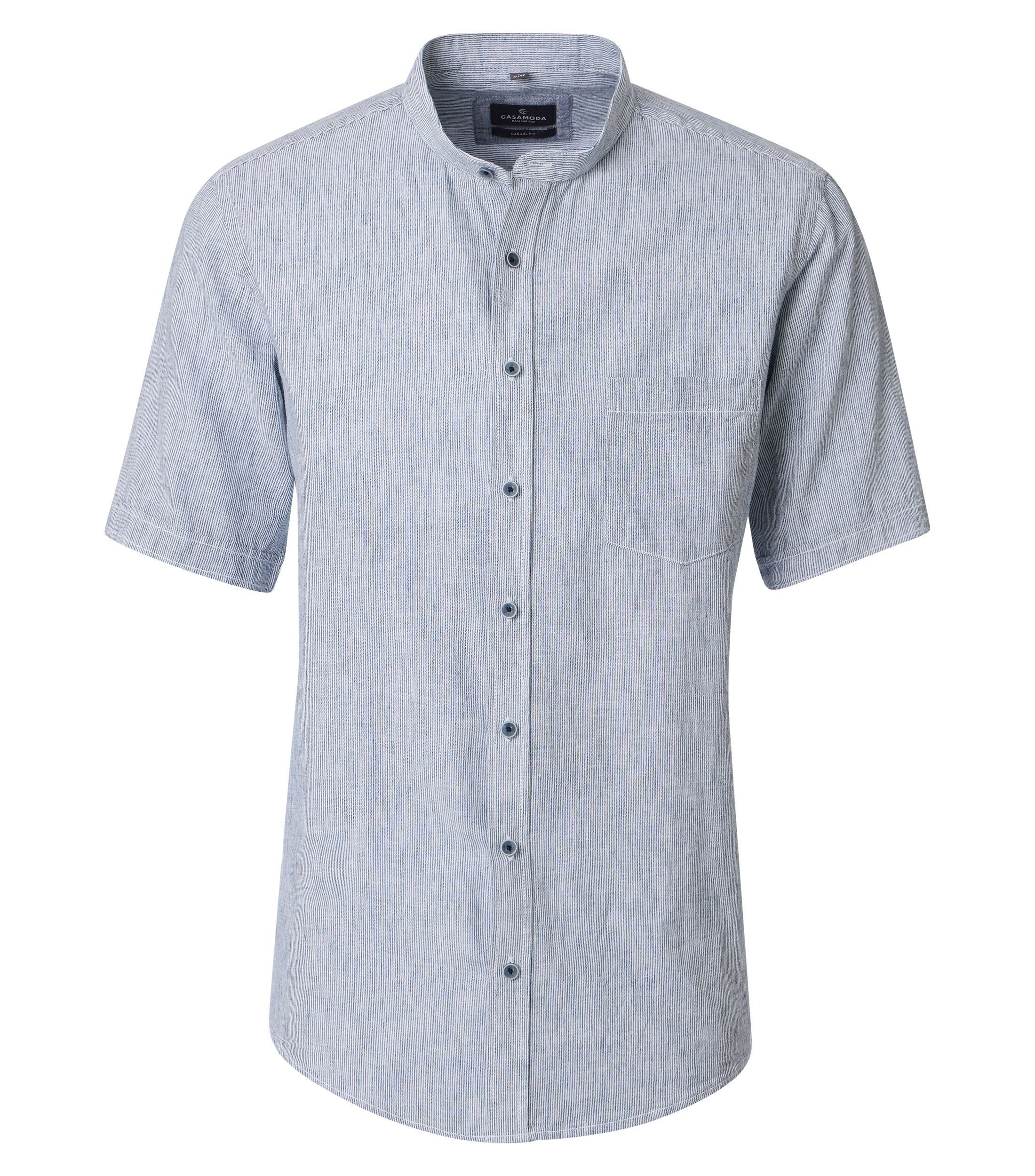 CASAMODA Kurzarmhemd CASAMODA Leinenhemd Kurzarm uni