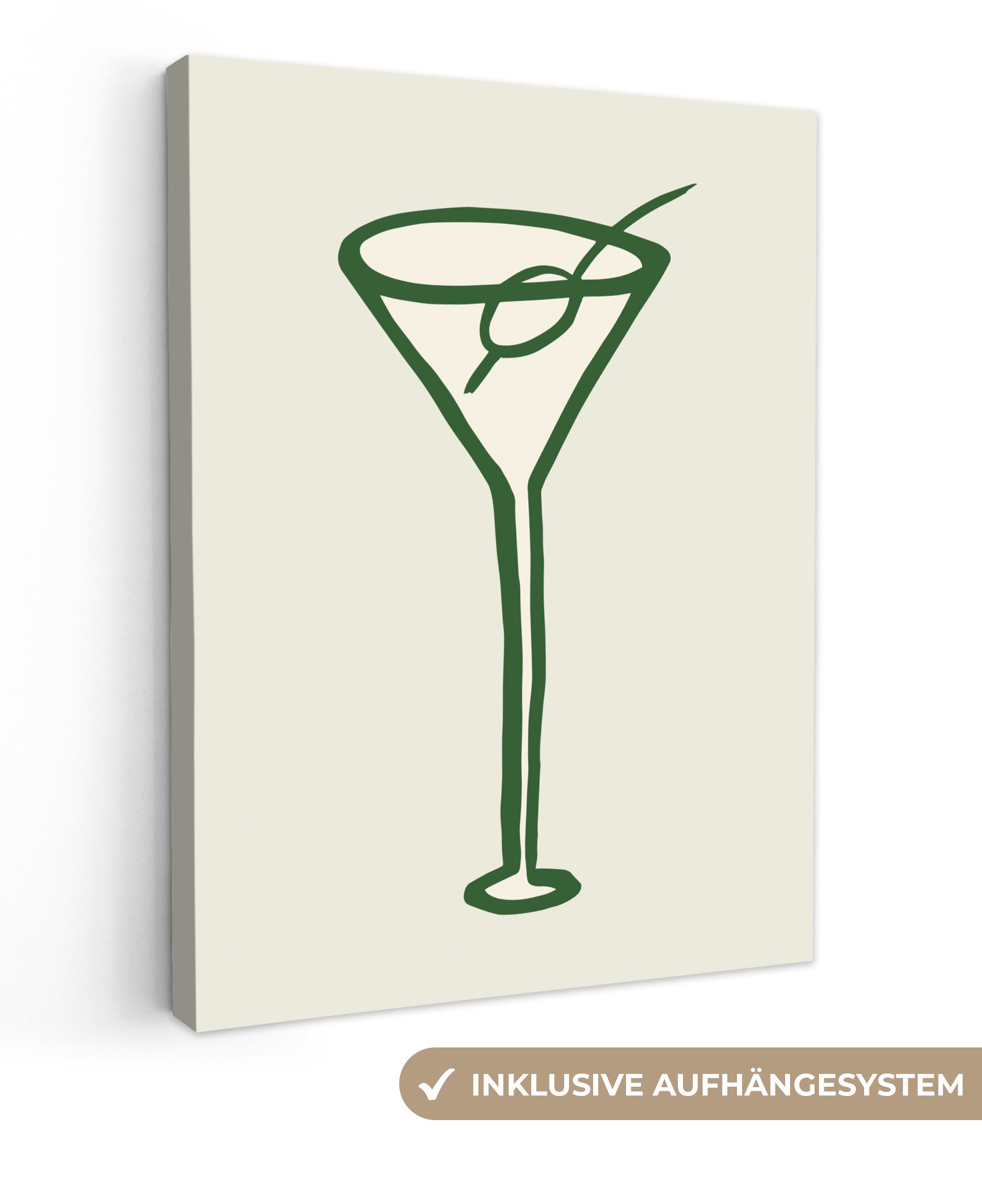 OneMillionCanvasses® Leinwandbild Cocktail - Strohhalm - günstig online kaufen