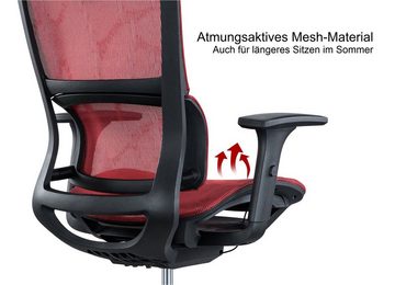 MIIGA Drehstuhl (1-Stuhl-Packung), ergonomisch atmungsaktiv belastbar bis 150kg