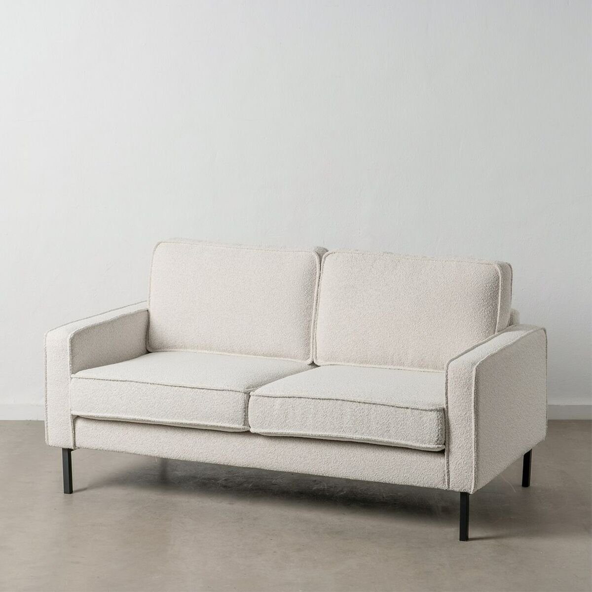 Bigbuy Sofa Sofa 163 x Stoffe 90 x Metall 87 cm Beige synthetische