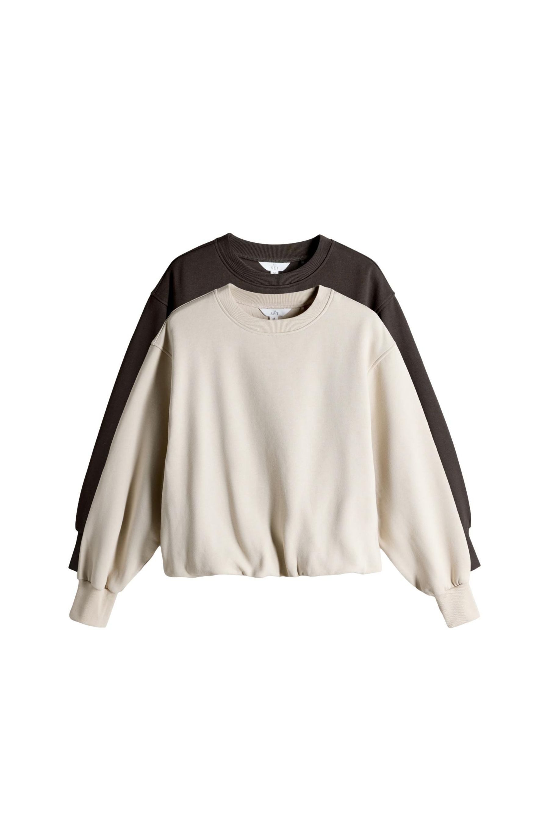 Sweater The Set Sweatshirts mit Ballonsaum, 2er-Pack