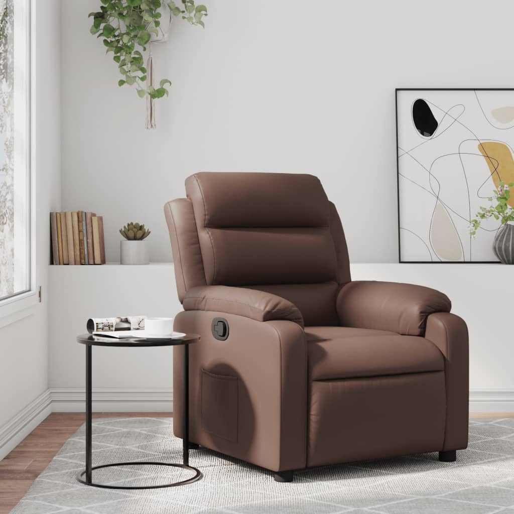 vidaXL Sessel Relaxsessel Braun Kunstleder (1-St)