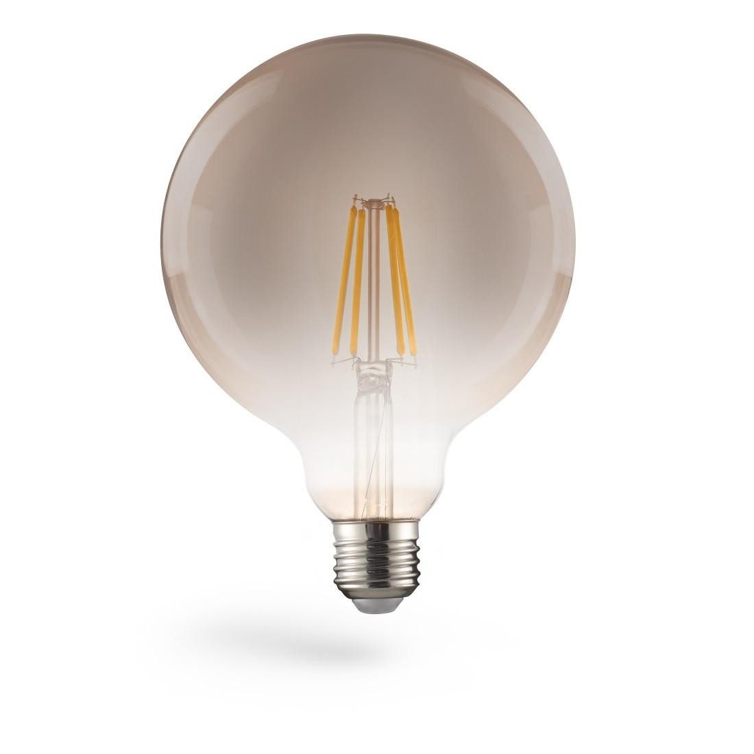 Xavax LED-Leuchtmittel XAVAX LED-Filament, E27, 420lm 8W, Vintage-Lampe Globe 125, dimmbar...