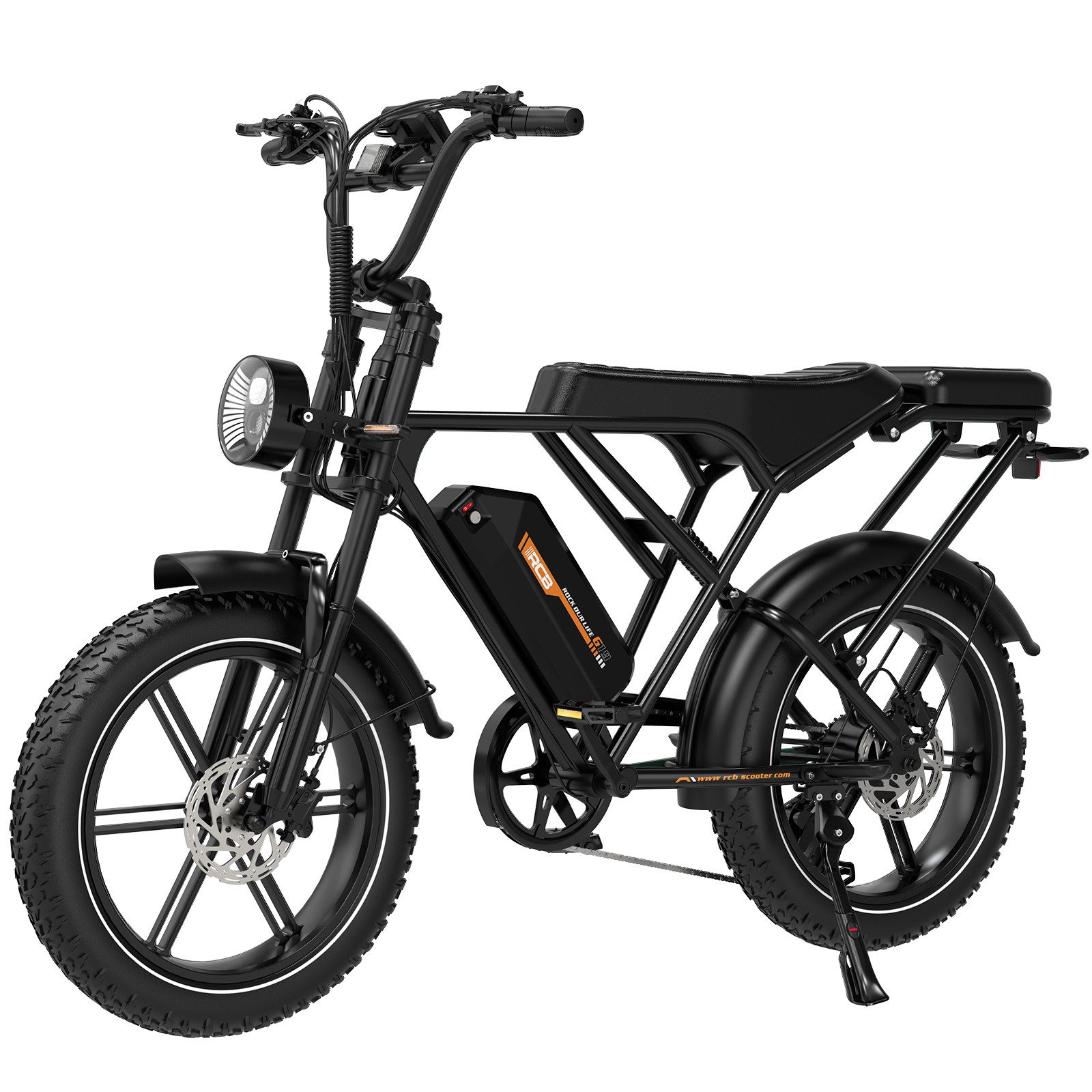 RCB E-Bike Pedelec G19, NFC&APP, 20,8Ah, 60–90 KM Reichweite, 20×4,0 Zoll Elektrofahrrad, 7 Gang, Kettenschaltung, 250W Heckmotor, 960 Wh