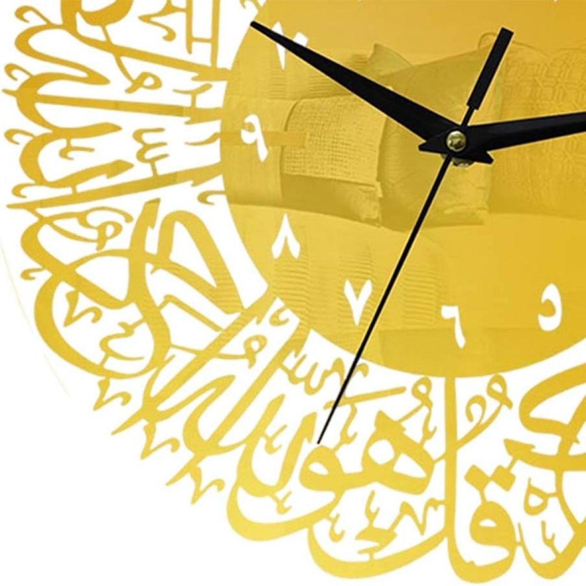 Wanduhr,wanduhr Schlafzimmer für Jormftte Kalligraphie Gold Islamische Wohnzimmer Wanduhr