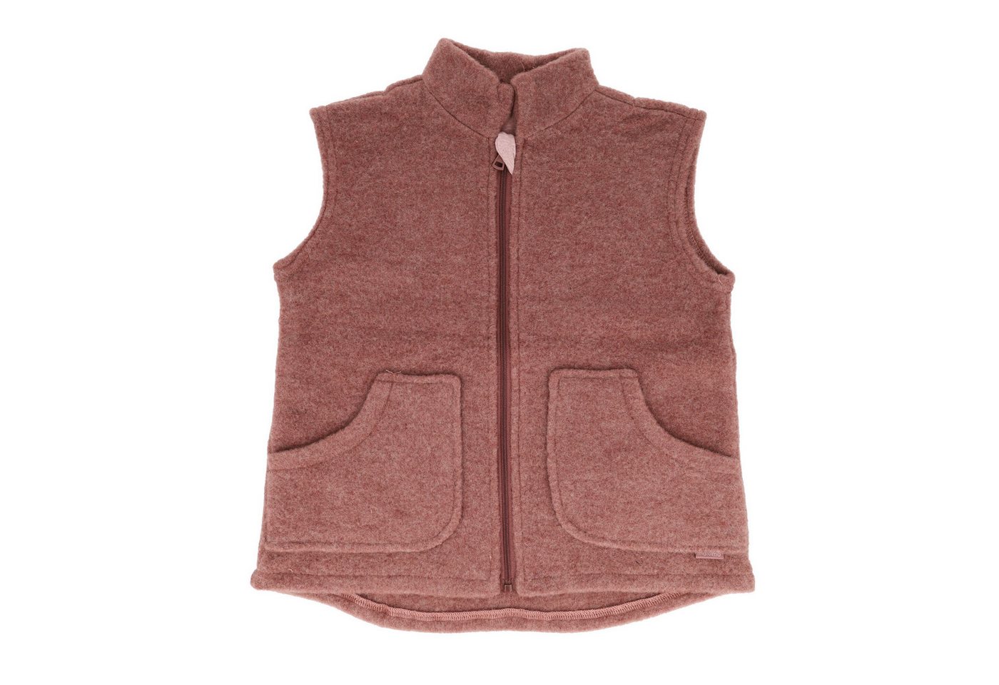 MAXIMO Fleecejacke GOTS MINI-Weste, Wollfleece Jerseyfutter, Reißverschluss (1-St) Wollfleece