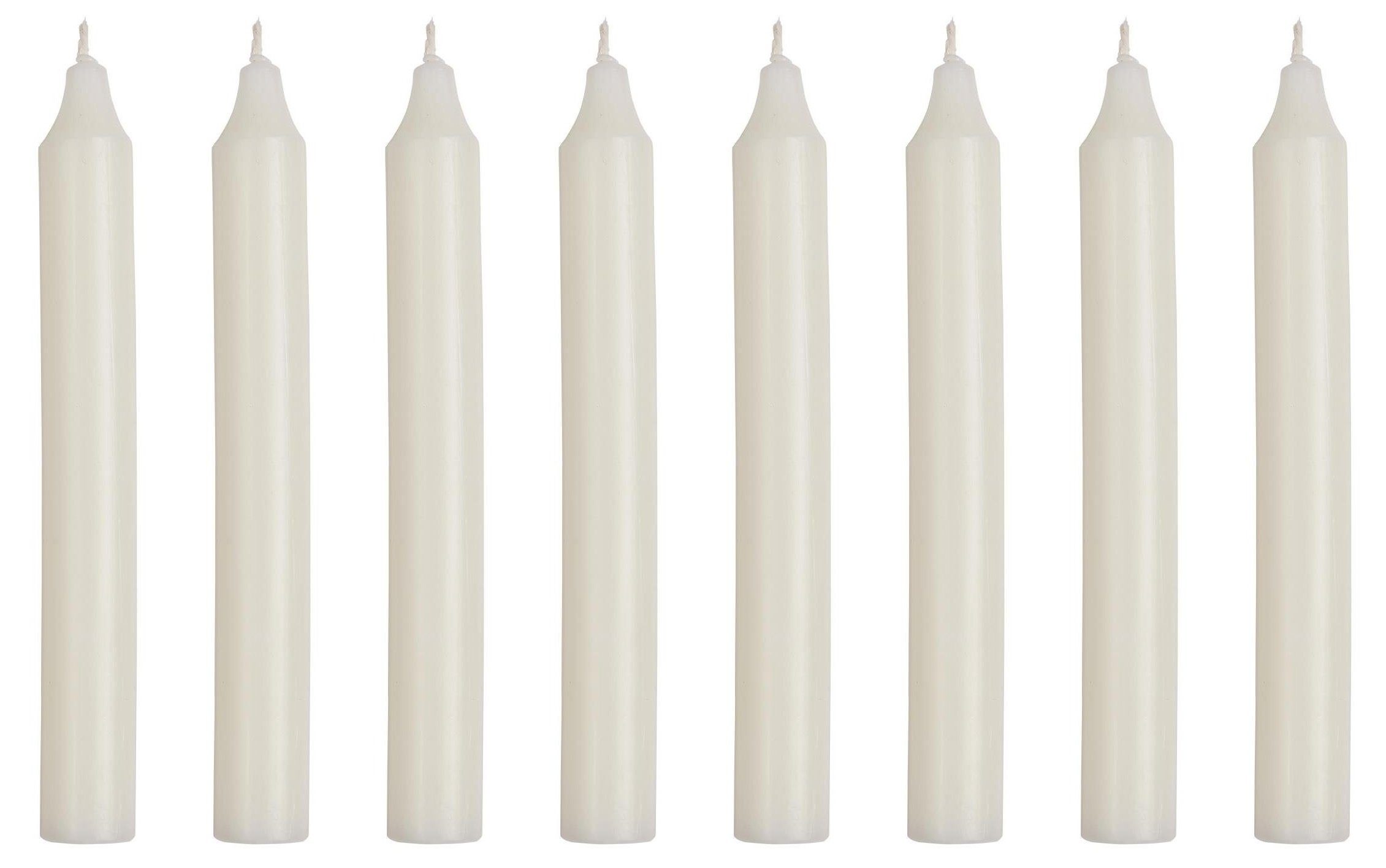 Ib Laursen Tafelkerze (Packung, 1-tlg., Pack), Stab Kerzen 8er Set in rustikalem Design. Farbe ELFENBEIN RUSTI