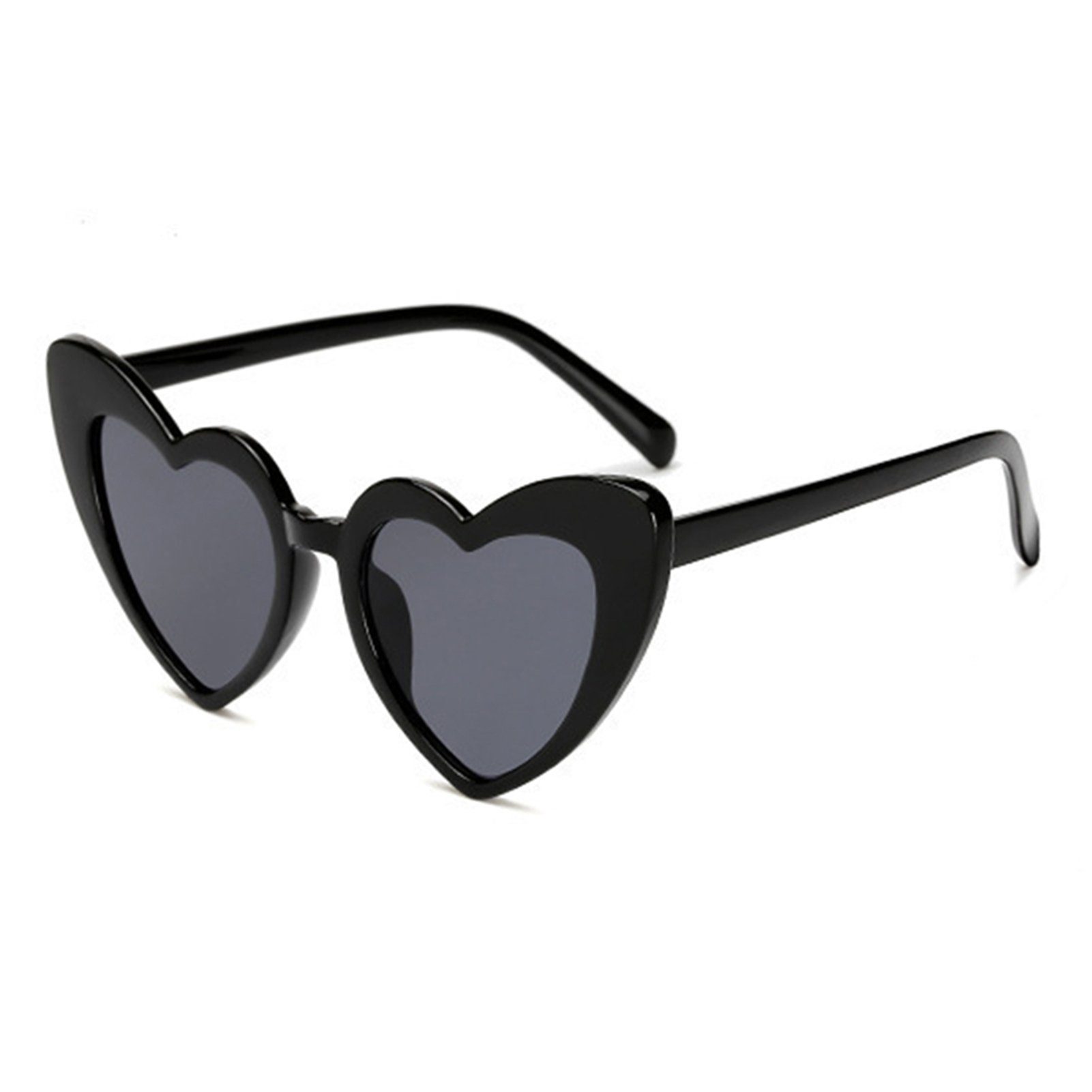 Blusmart Retrosonnenbrille Damen-Sonnenbrille In black Vintage-Stil, Herzform, Blendfrei