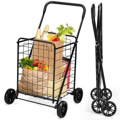 COSTWAY Einkaufstrolley, 83L, mit Rädern & Griff, bis 45 kg belastbar