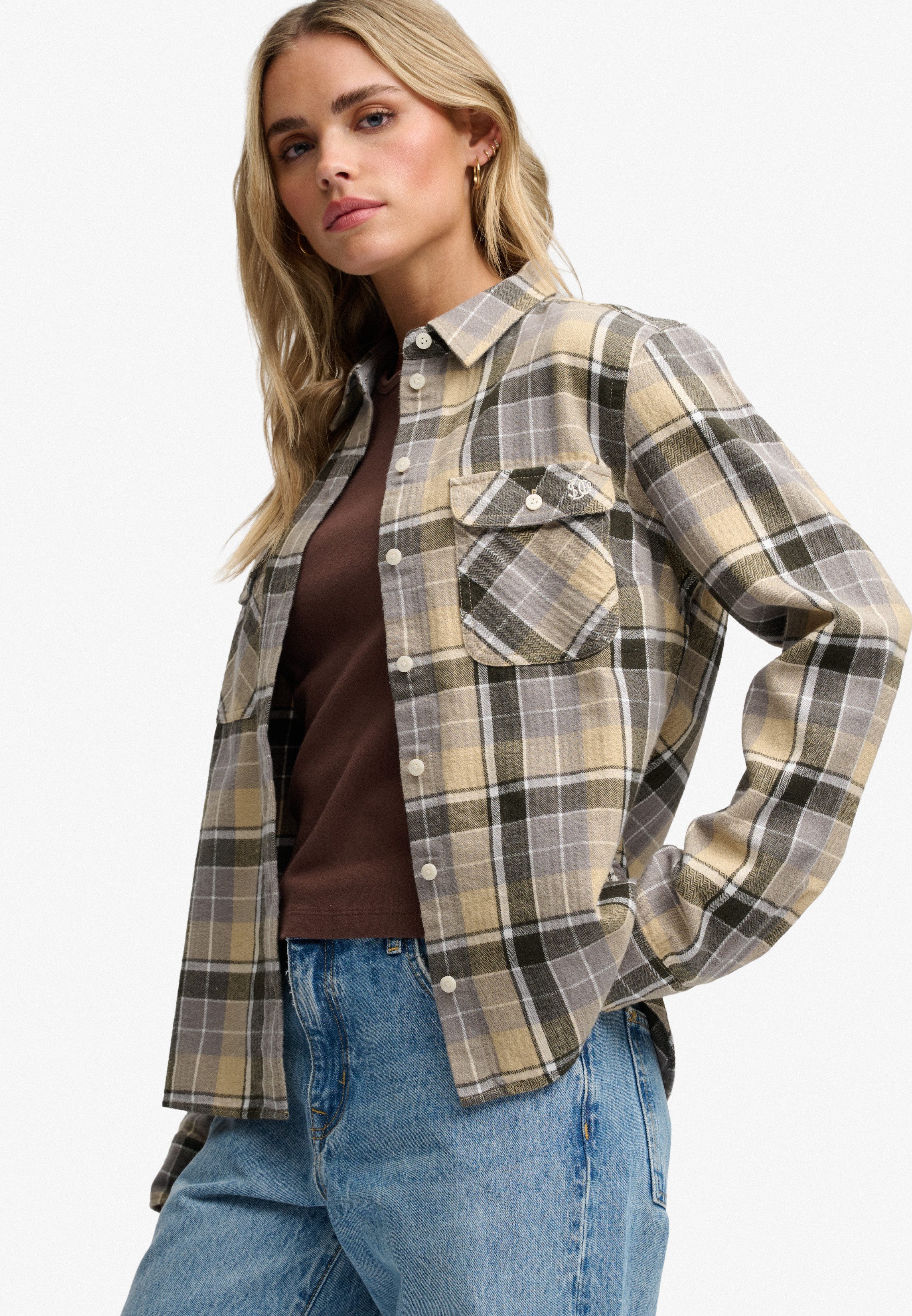 Superdry Karobluse LUMBERJACK CHECK FLANNEL SHIRT Baumwolle, relaxed fit, aus weichem Flanell